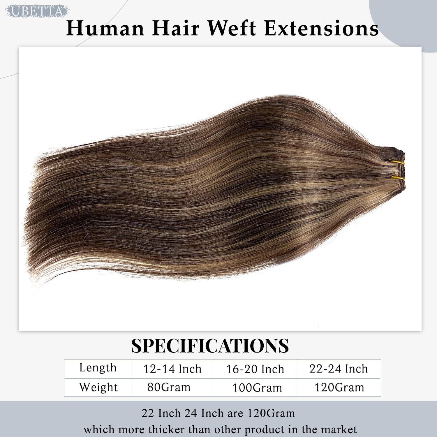 Sew in Hair Extensions Real Human Hair Wefts Dark Brown Balayage Ash Brown Highl