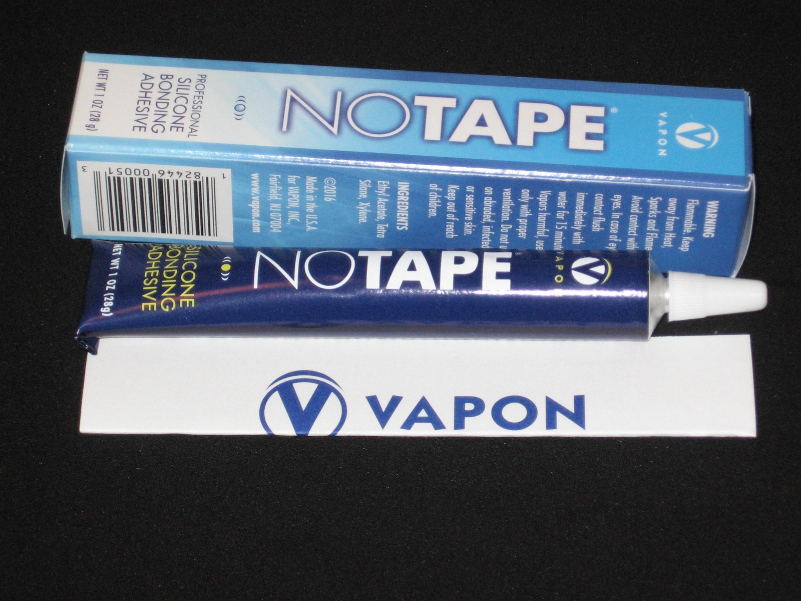 VAPON NO TAPE 1.0 OZ Bonding Adhesive Glue tube & Topsol Adhesive Remover(4 oz)