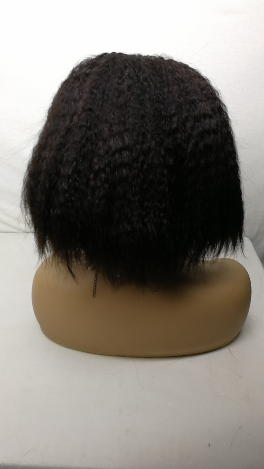 Short Bob Human Hair Wig Black Yaki Straight Headband Wigs Natural Looking US