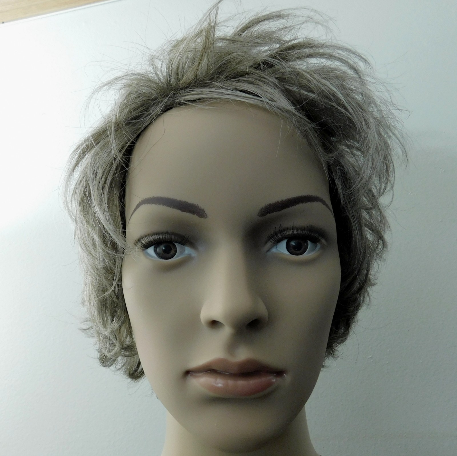 Choppy & Chunky Layered Short Medium Brown Blonde Gray Pixie Meg Synthetic Wig