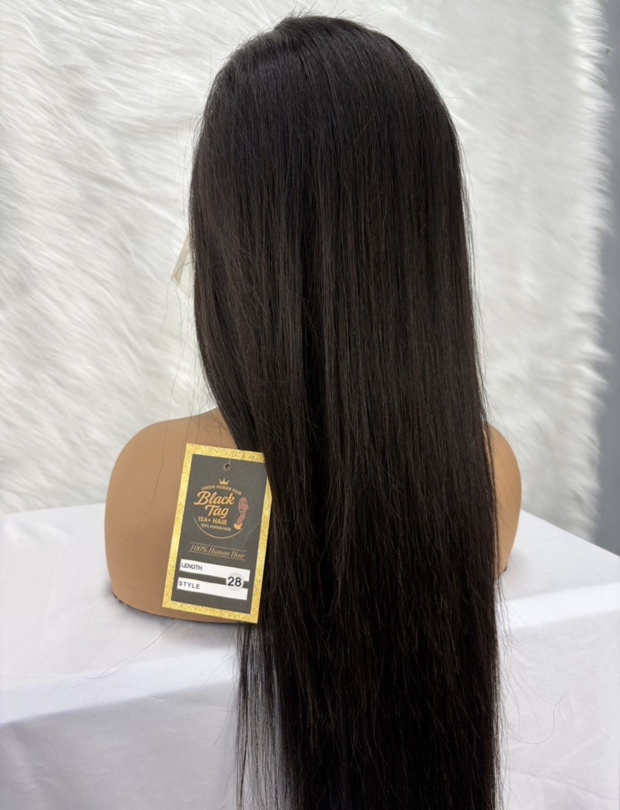 100% Human Hair Wigs straight 13×6 Lace Frontal 28” Natural 200%d