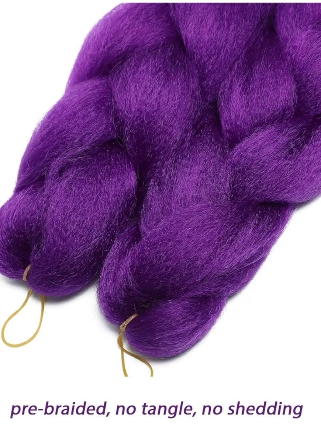 Vibrant Purple Braiding Hair Extensions – 2-Pack 24 Inches