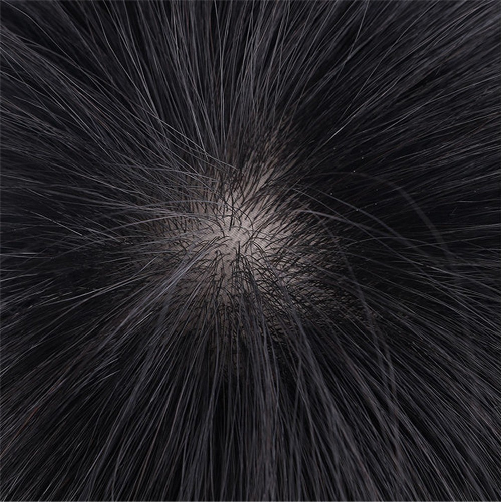 Short Hairpiece Real Human Hair Clip in Tape Hair Pieces Wig Toppers For Men