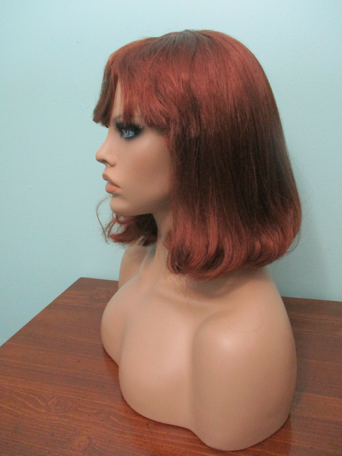 14″ red brown / auburn straight medium length PAGE cut WIG by SEPIA / WEST BAY