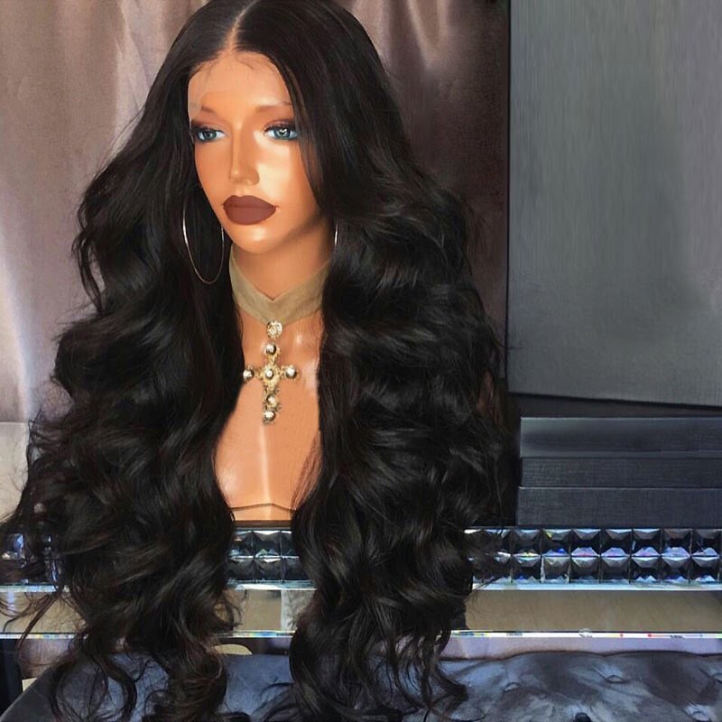 1 Set Human Hair Lace Front Wig Body Long Wave Lace Frontal Wigs for Women Wigs