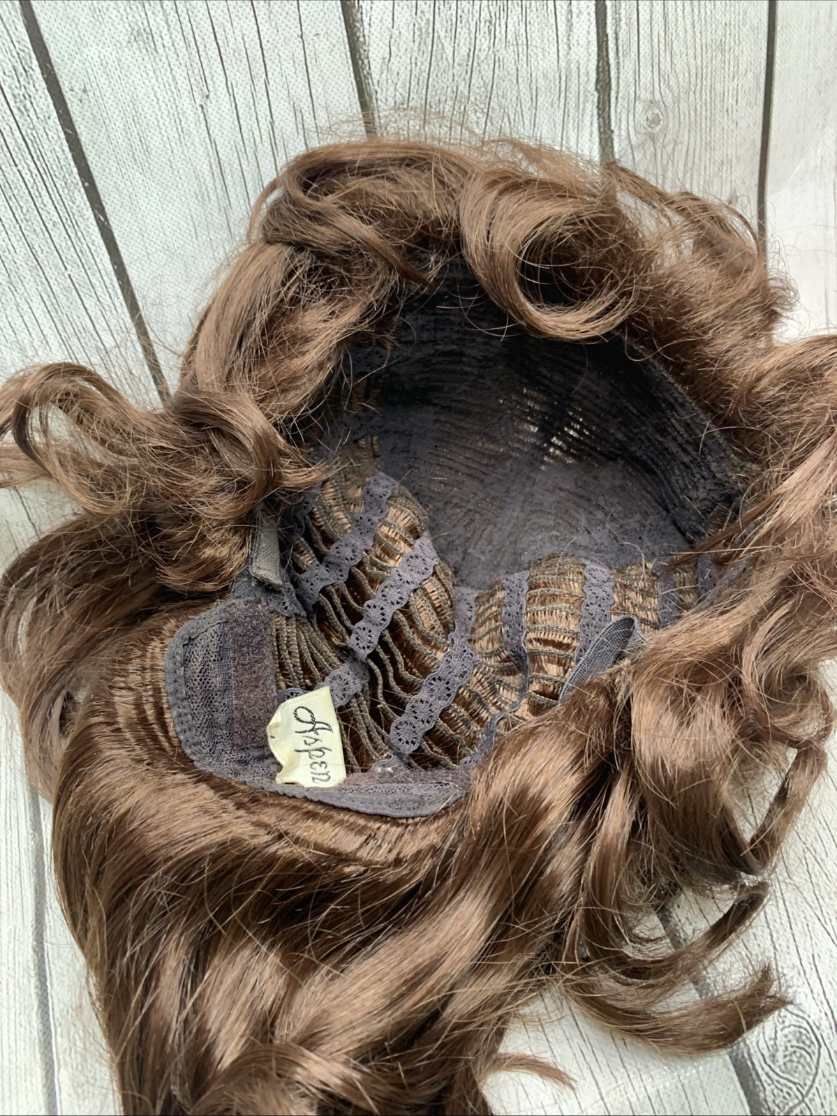 Vintage Aspen Wig Brown Waves/Curly Short