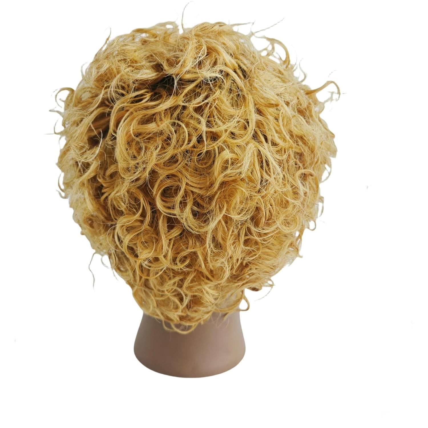 Pixie Cut Wig Dk Blond Short Curly LaceFront HumanHair Plucked Bleach Knots NEW