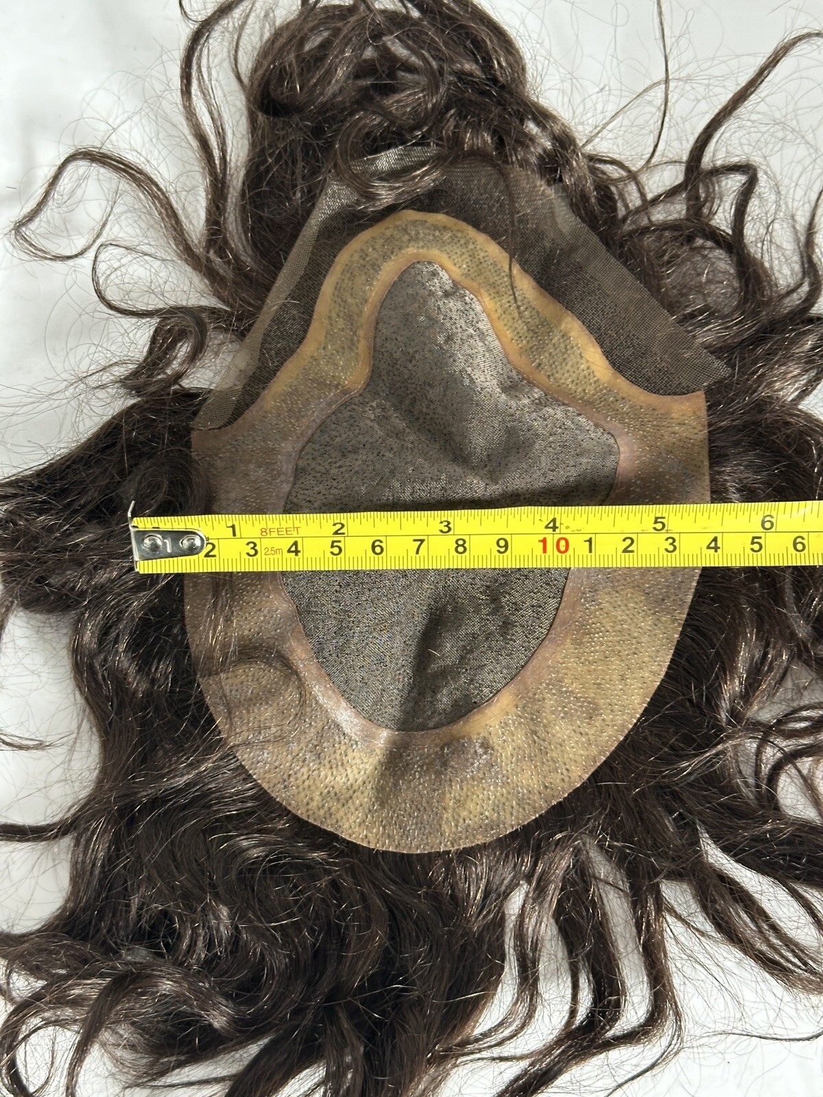Mens Toupee Hairpiece Hair System Replacements Poly Skin Mens Wigs Dark Brown