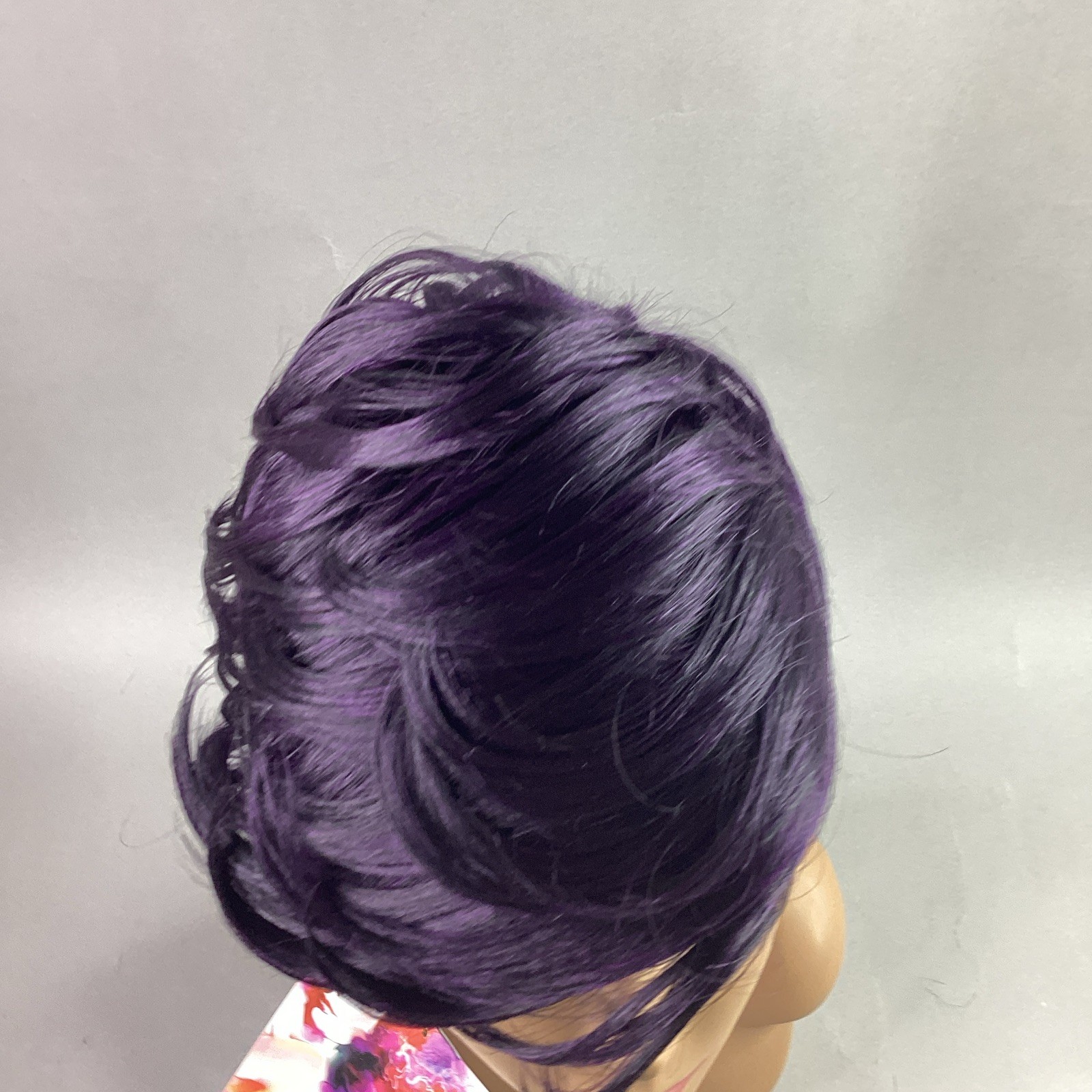 Halo Cutie Straight #Purple Black Human Hair Blend Full Wig