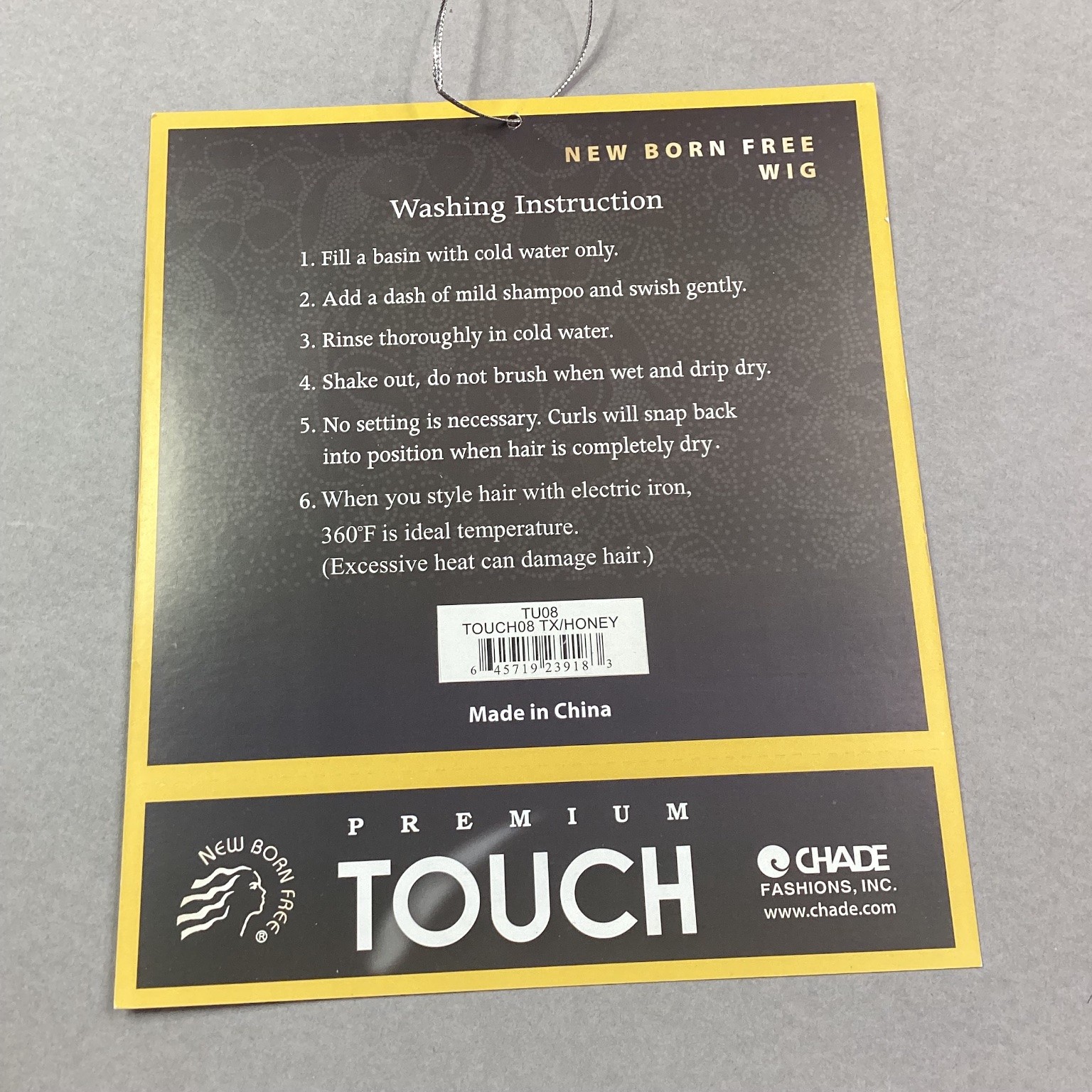 New Born Free Touch TU08 Wig 8″ Straight Bob TX/HONEY Ombre