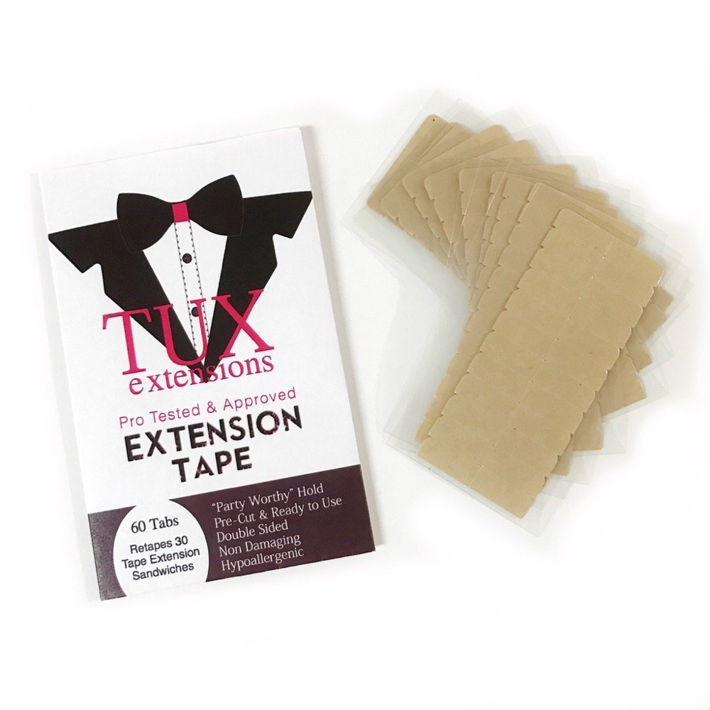 Pro Hair Extension Replacement Tape – 72 Double Sided Pre Cut Tabs