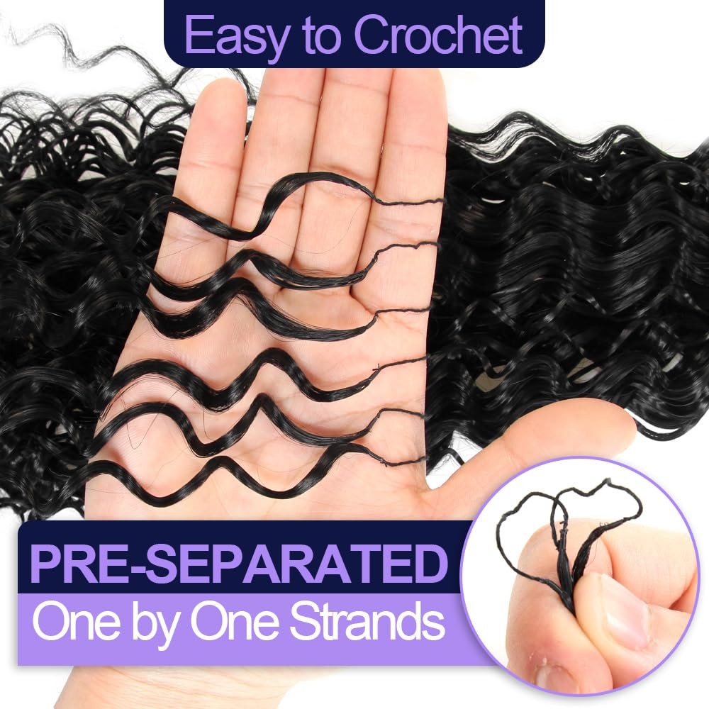 Bohobabe Feather Crochet Hair 16 Inch 100 Strands Miracle Knots Hair Extensions