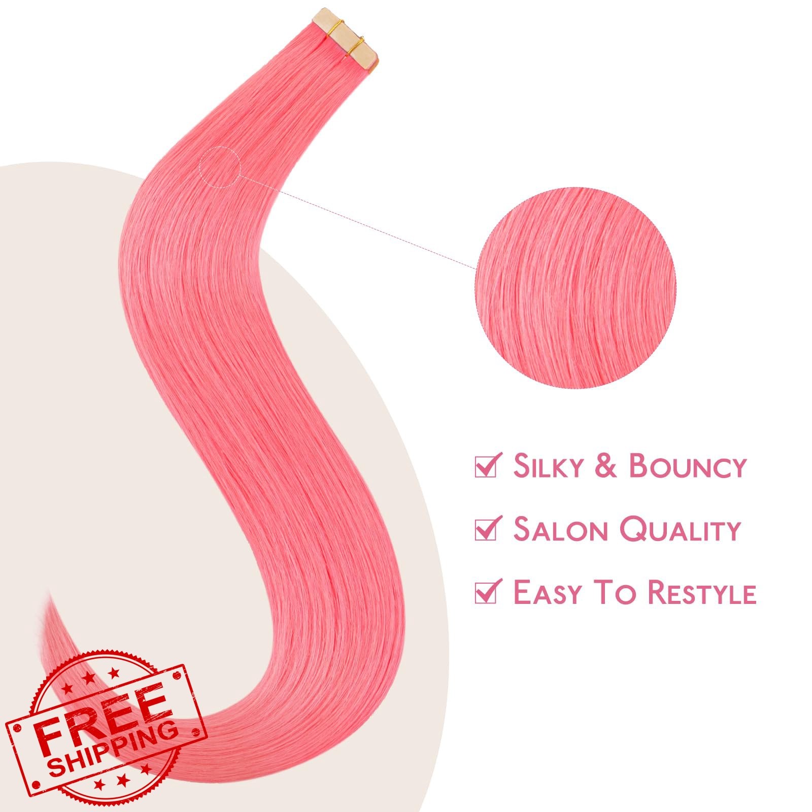 Wennalife Light Pink Tape Ins 10 Inch