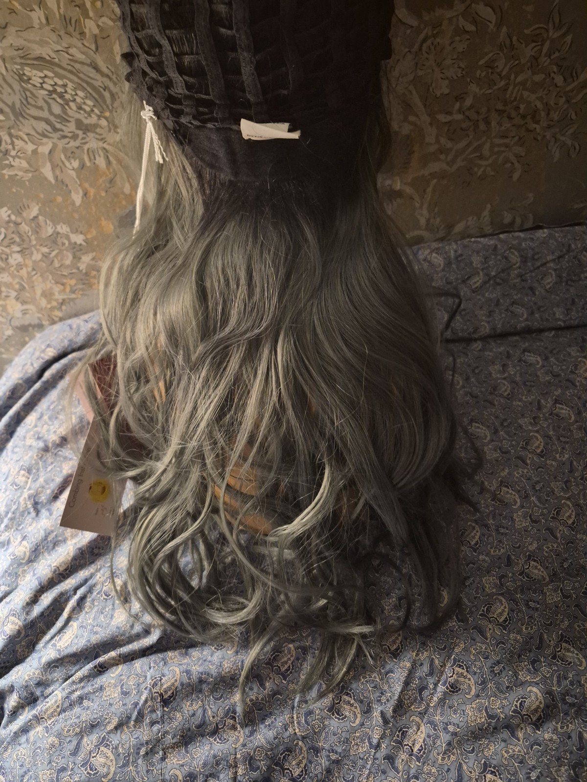Rene of Paris Long Wavy Synthetic Gray Wig Smoky Forest Classic Cap Mono-Part