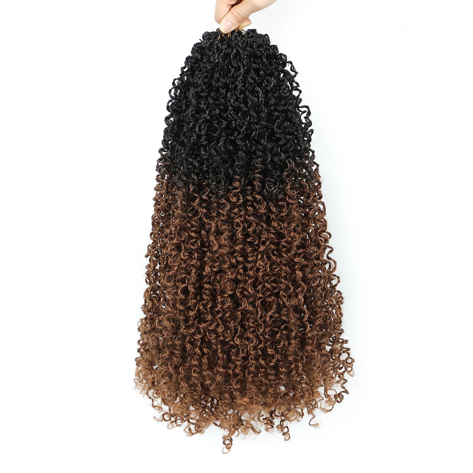Aksice 18″ 8-Pack Yanky Twist Crochet Hair Pre-looped Mini Braids for Women