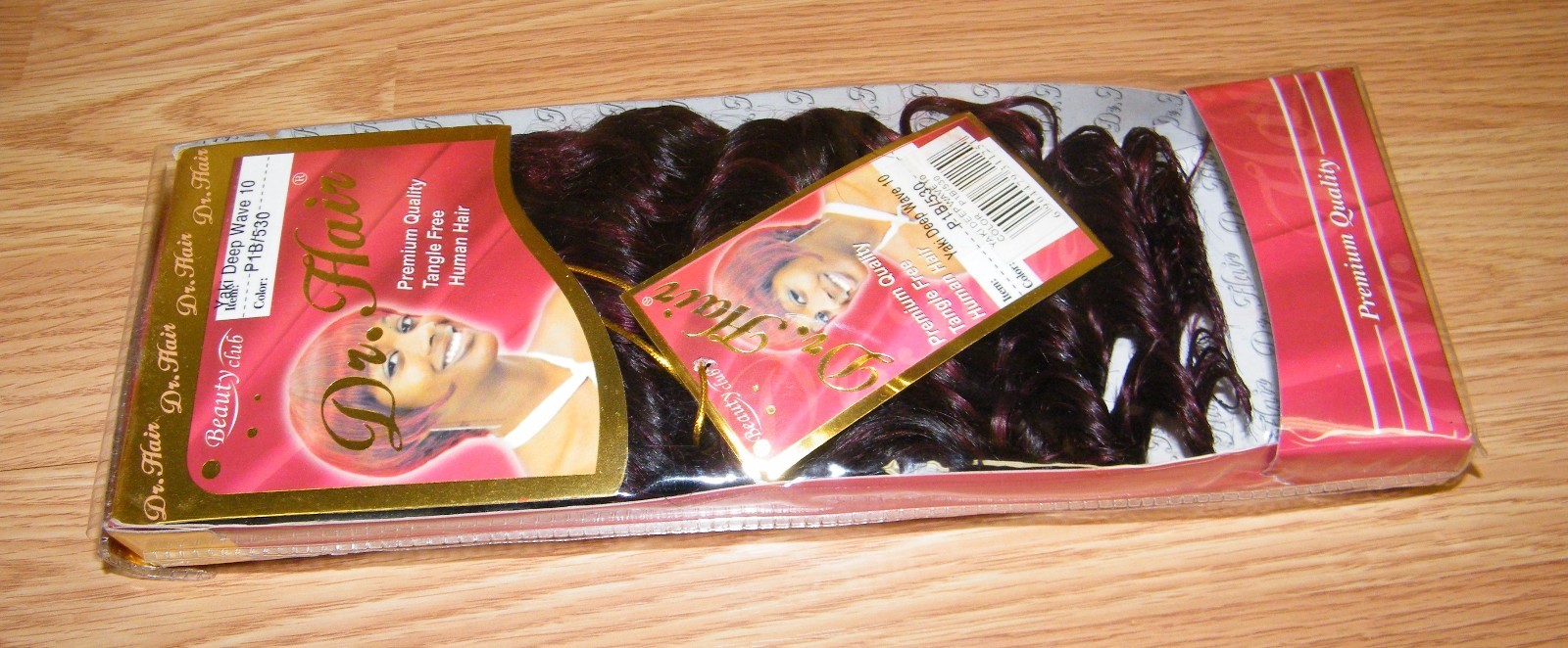 Lot of 2 Dr. Hair Yaki Deep Wave 10 (P1B/530) Gold Package Human Hair Extensions