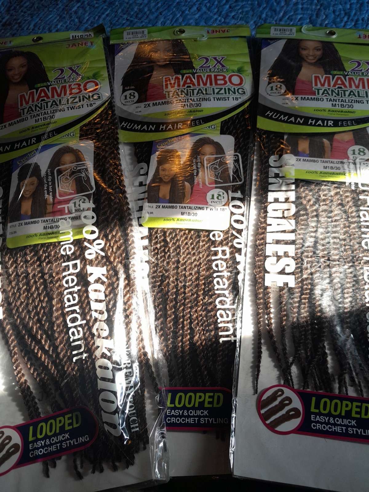 2in1 Value Pack Mambo Tantalizing 18″ Twist 100% Kanekalon X’s 3 Brown MIB30