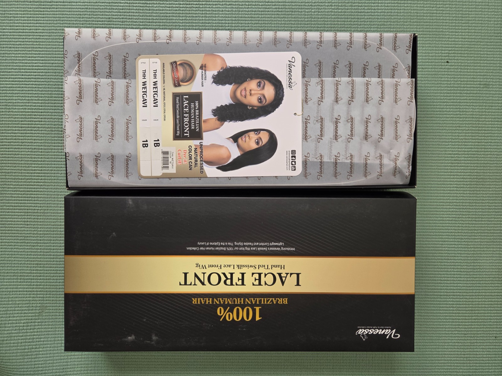 Vanessa Human Hair Lace Wig THH WetGavi, Color #1B(Black)