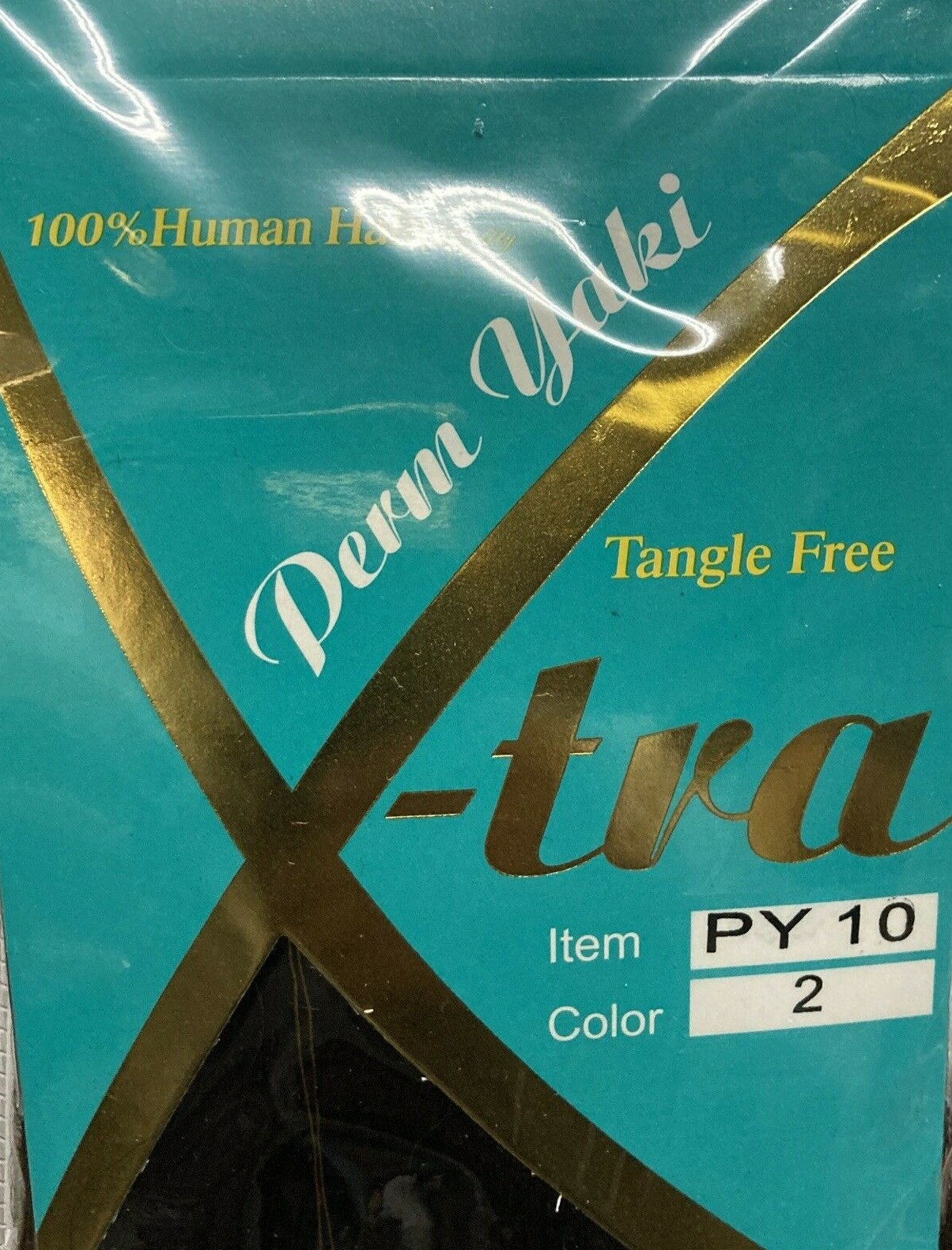 1 Pack 10″ Human Hair quality Extensions Straight Yaki Tangle free Color #2