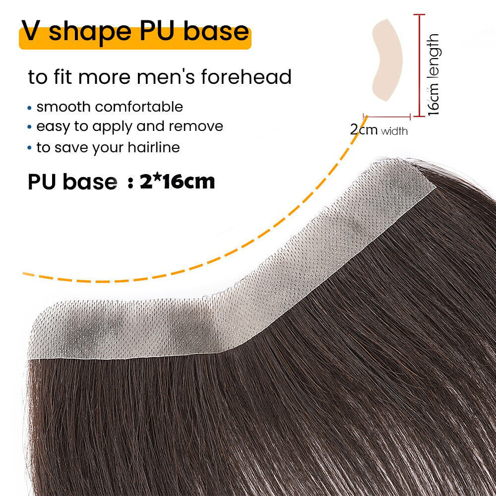 Men’s Short Hair Toupee Buzz Cut Replacement System Ultra Thin Skin PU Wig 13*18