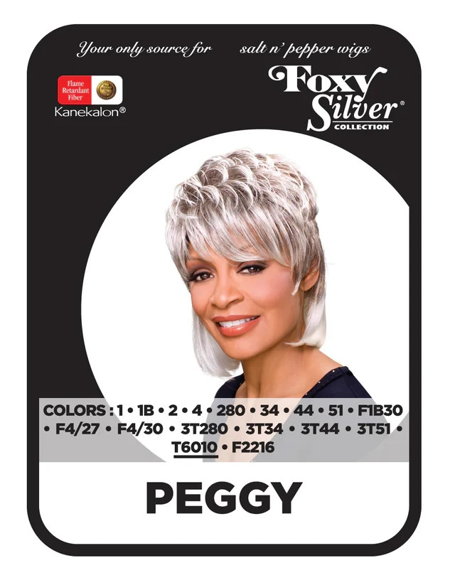 Foxy Silver PEGGY Wig, Chic Layered Cut, Lightweight & Natural-Looking