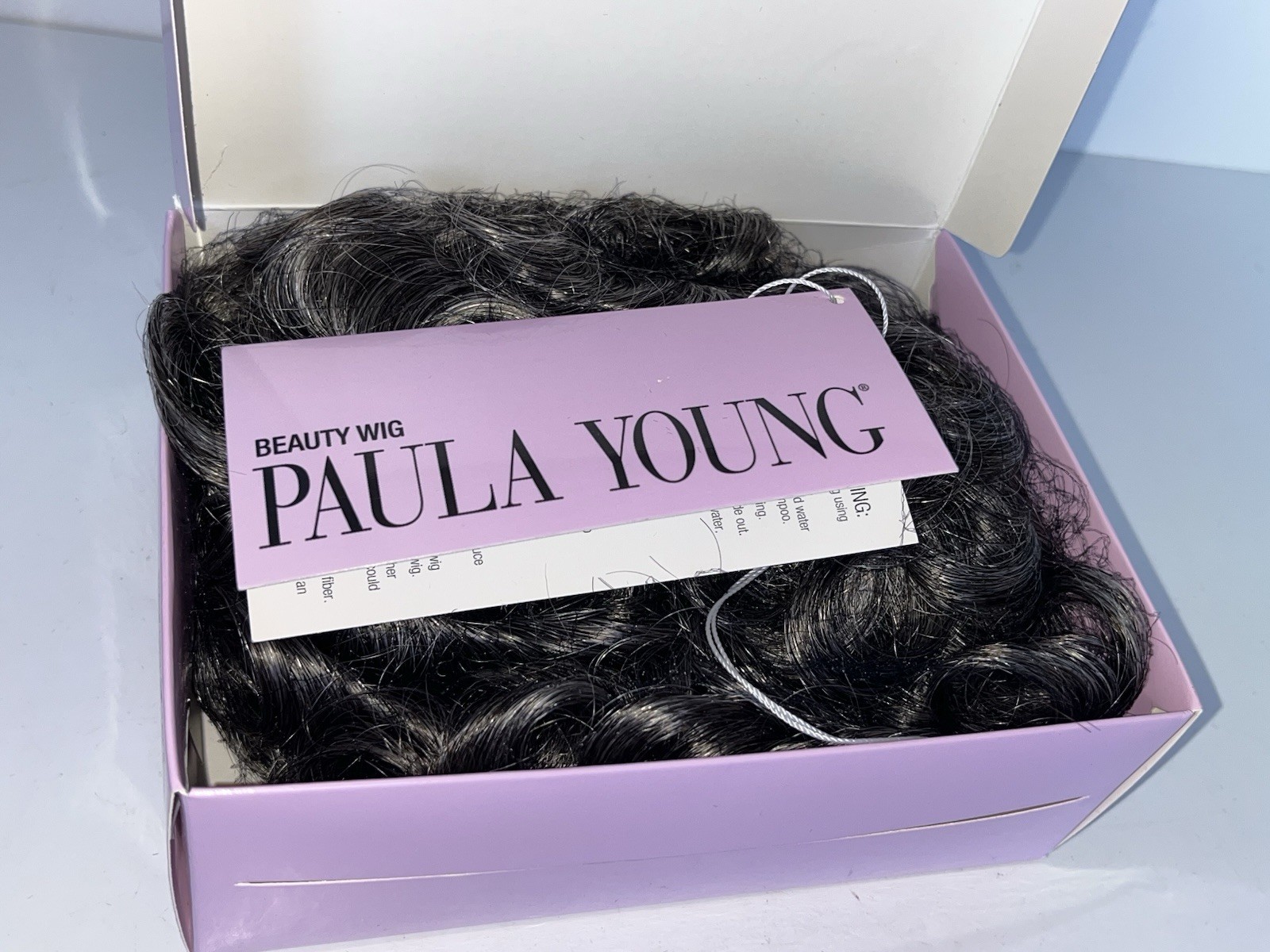 Paula Young Wig A1074 SAPPHIRE Color #44 Salt & Pepper Curly NEW IN BOX