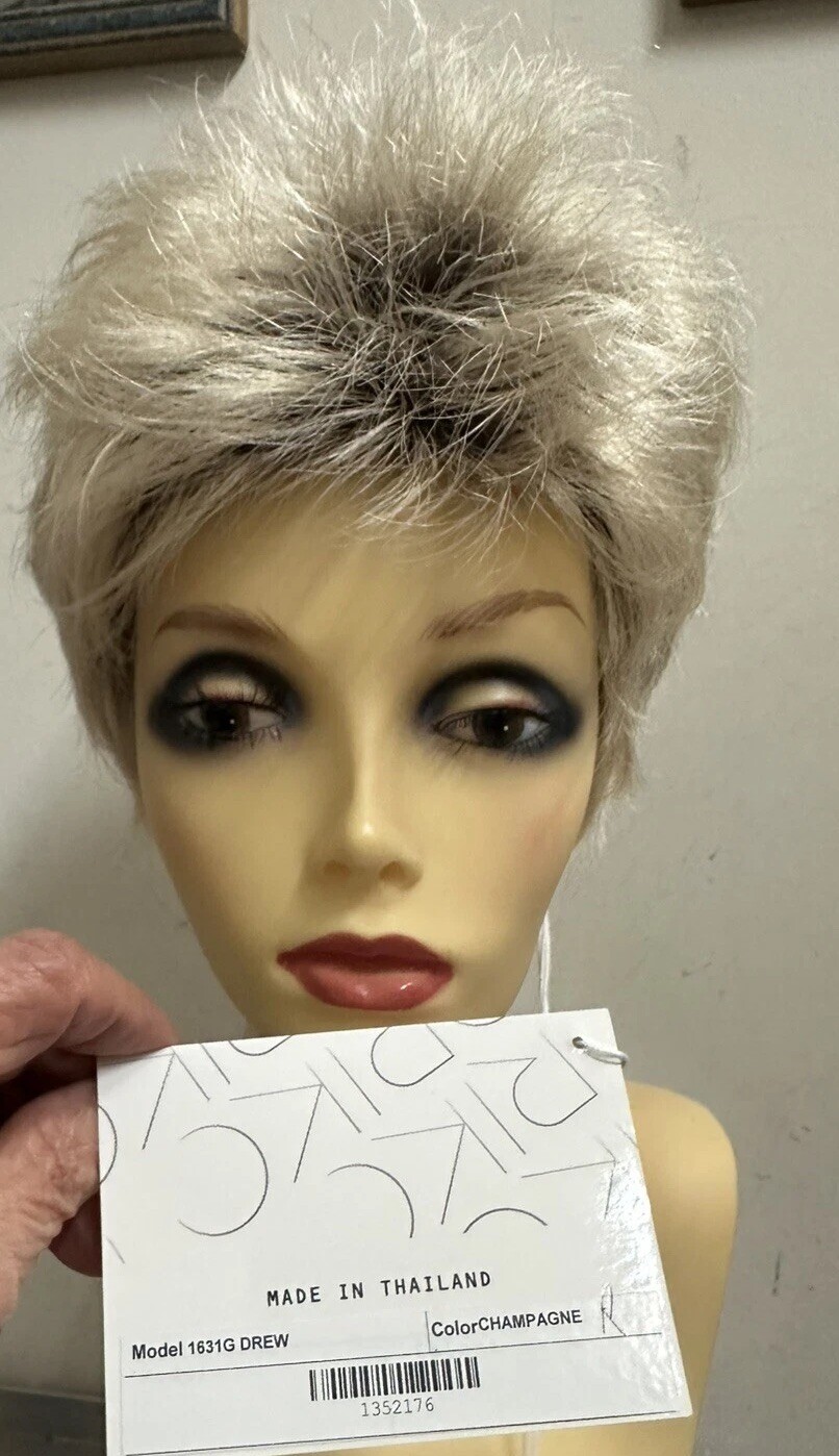 DREW-Noriko Wig $SALE CHAMPAGNE DARK ROOTS-Edgy Pixie Style 5*** LOWEST$$