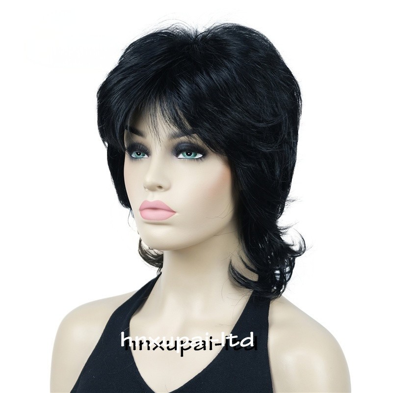 12 In Mid Length Women Natural Daily Shag Caples Wavy Layered Synthetic Hair Wig