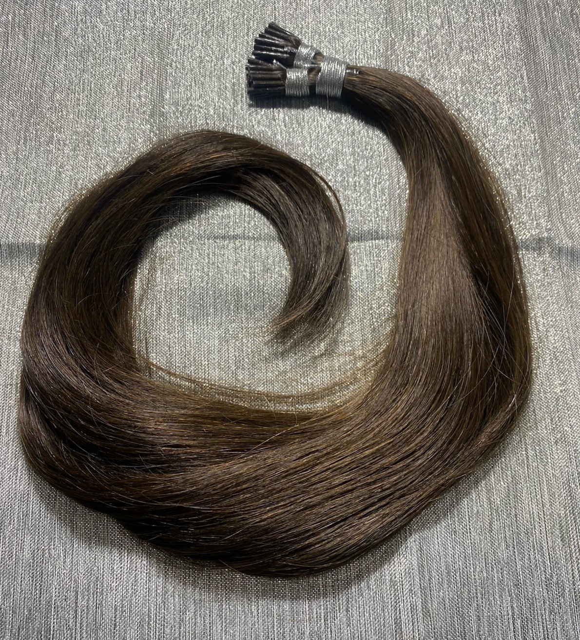 LaaVoo I Tip Hair Extensions Human Hair 4 Medium Brown Straight 20 Inch 50g New