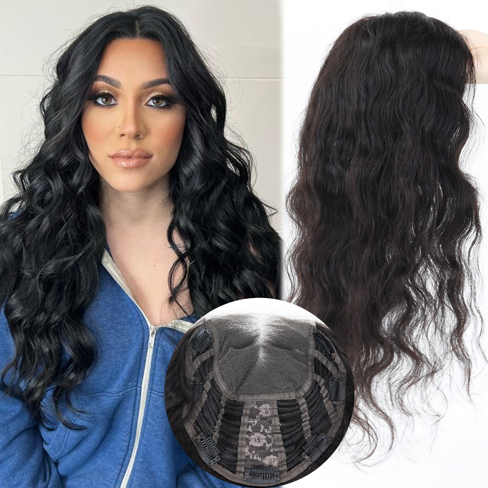 Best Remy Real Human Hair 4x4inch Lace Closure Topper Good-quality For Woman