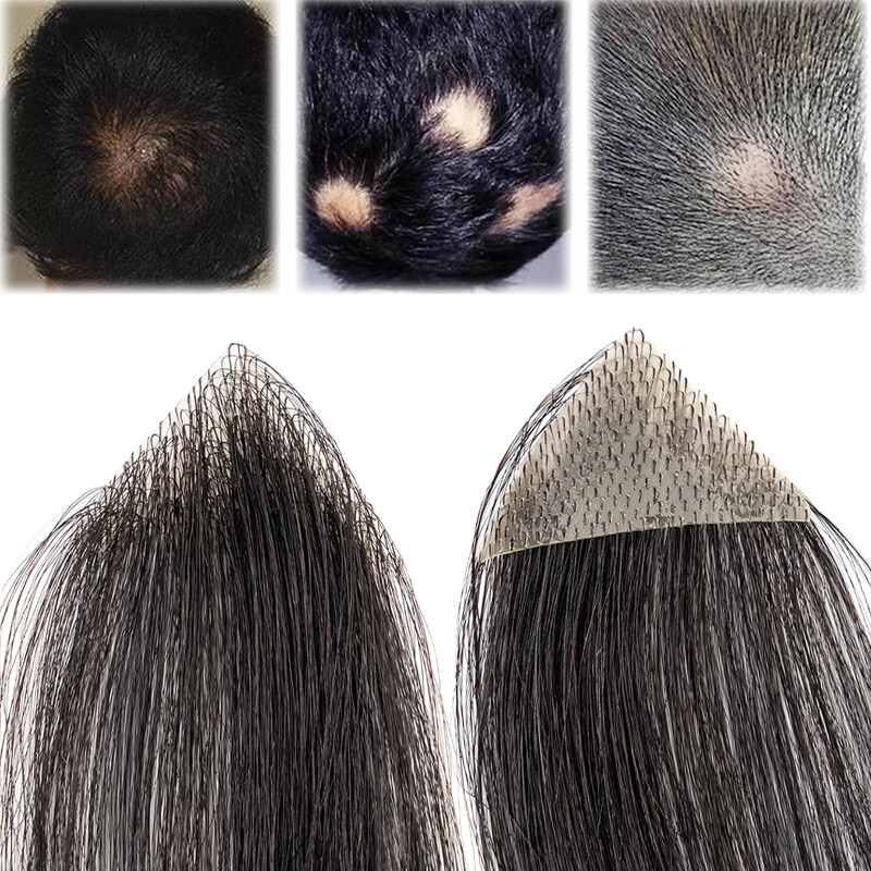 Bald Spots Reaplcement Systems Full PU Skin Hairpiece Human Hair Toupee Patch