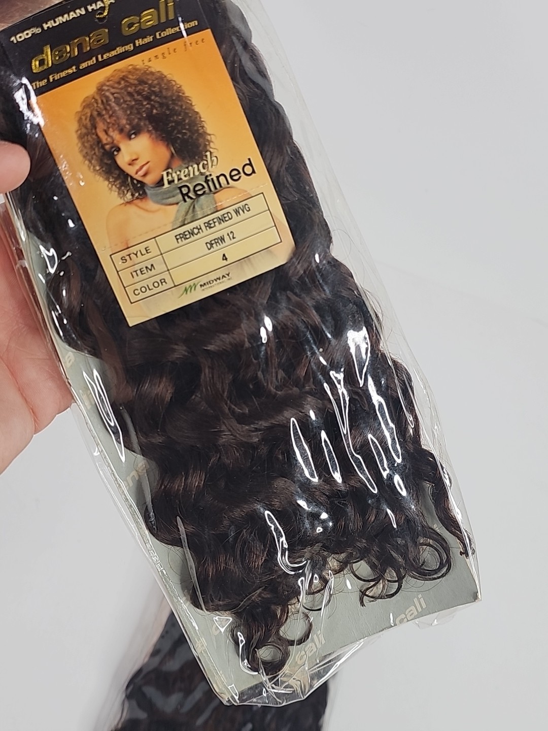 Dena Cali 100% Human Hair French Refined WVG 12 Inch Wavy Curly Brunette (2)