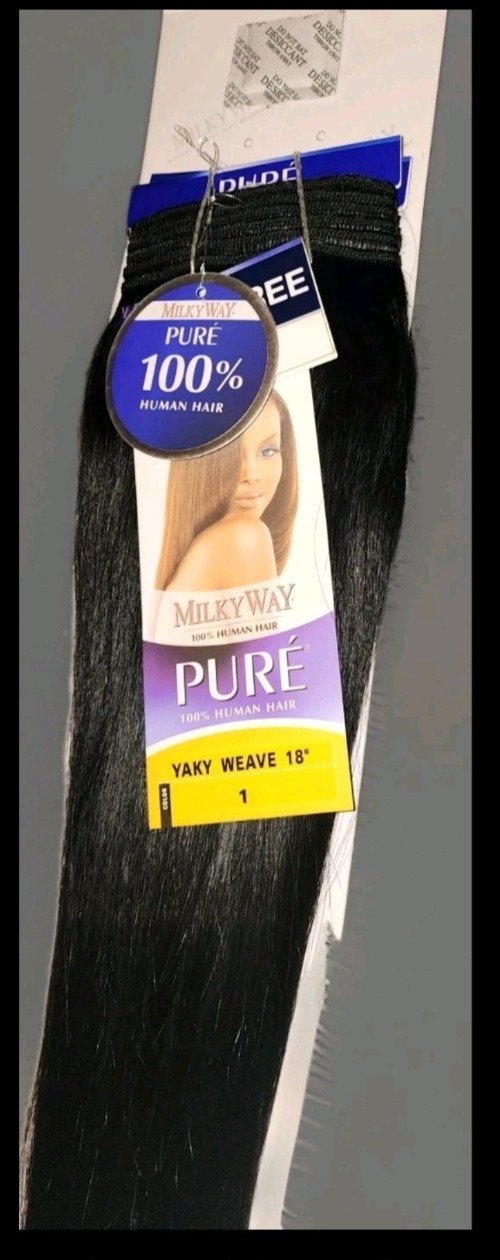 Milky Way Pure 100% Human Hair Yaky Weave 8”-18” Colors 1 1B 2 4 27 30 613 530