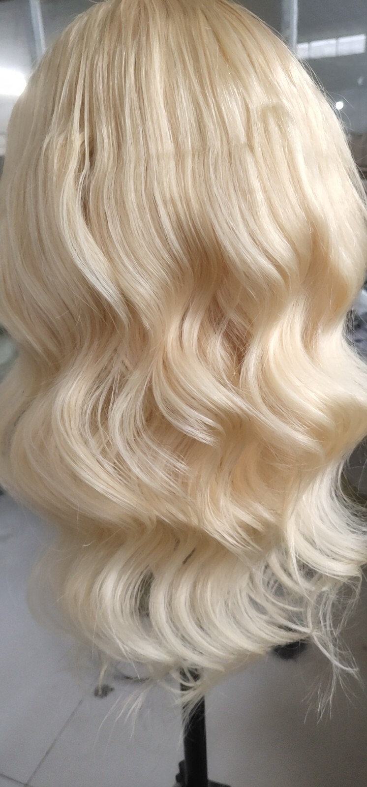 Long Beauty Wavy Machine Weft Cap 100% Remy Human Hair Glueless 3/4 Half Wigs