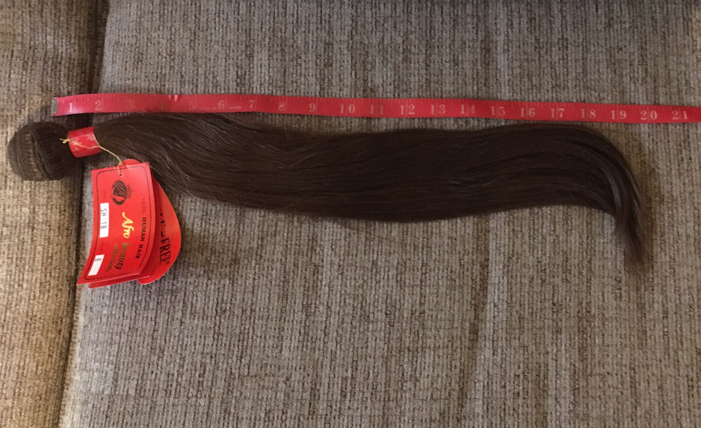 New Afro Beauty Collection 100% Human Hair Straight 18” Color 6 Brunette Brown