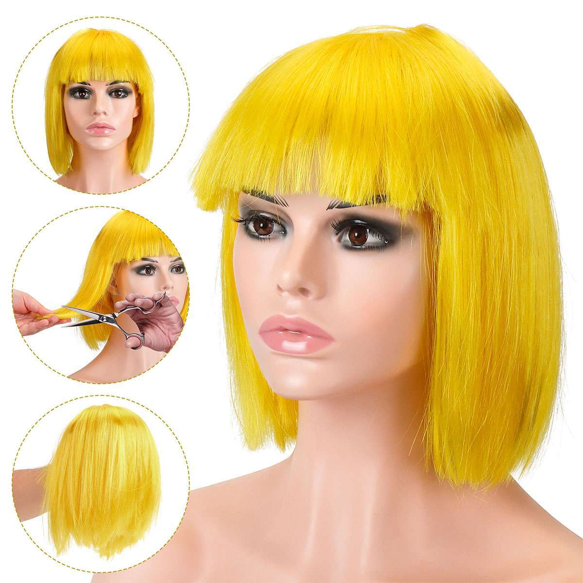 Short Full Wig Multiple Colors Cosplay Costume Anime Halloween Party Hair