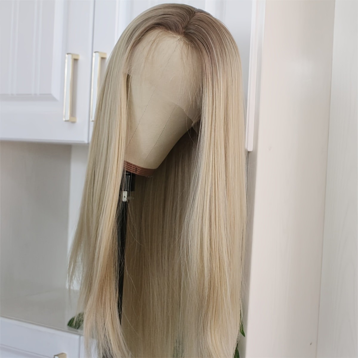 Ombre Brown Blonde Lace Front Wigs Long Straight Hair Natural Glueless Free Part