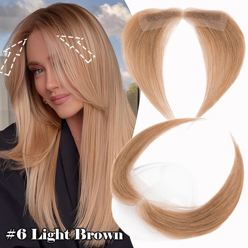 Women ‘s Cover Up Receding Hairline Forehead Hairline 100% Remy Human Hair Top