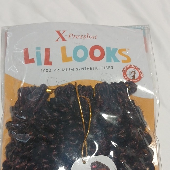 X-Pression Bohemian Curly Twist 10in Crochet Loop Hair Extensions 30 2T1B/425