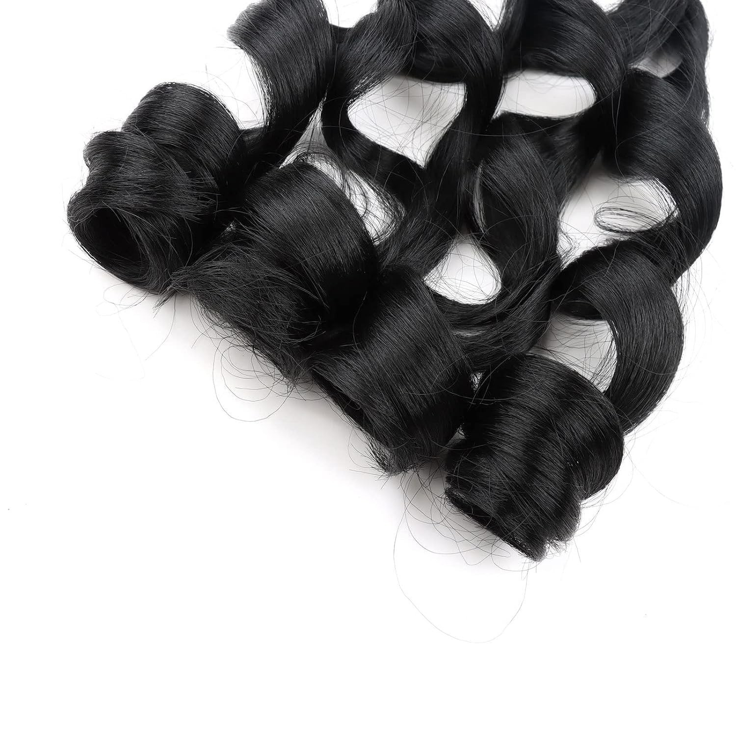 High-Quality 14 Inch French Curl Braiding Hair Extensions – 8 Packs 1b