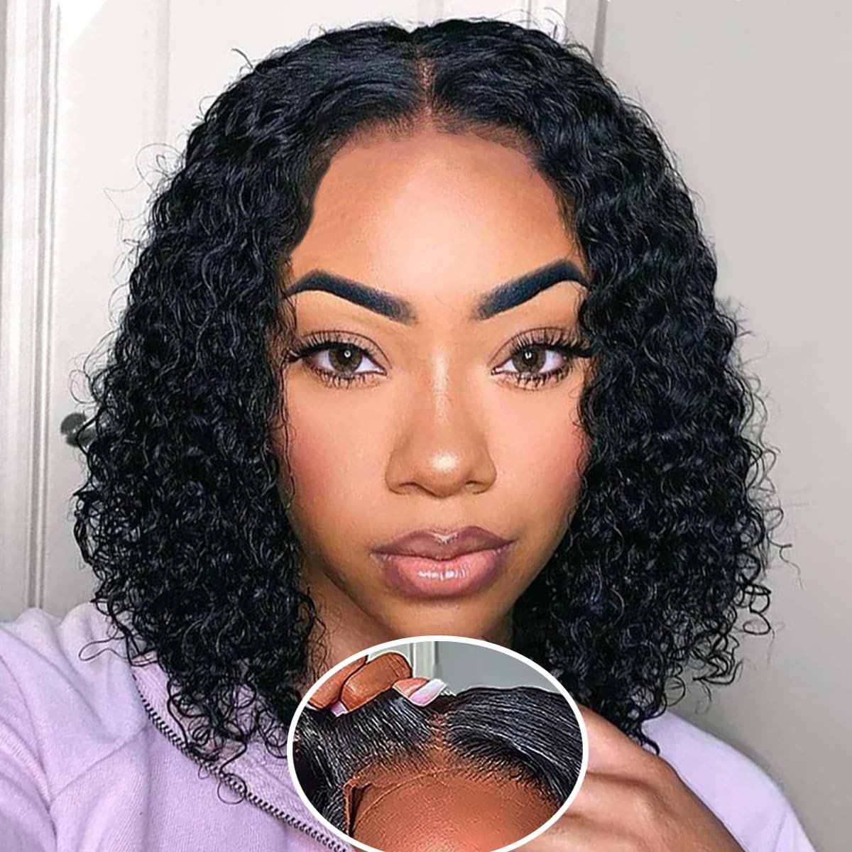 Glueless Wigs Human Hair Pre Plucked Pre Cut Wear and Go Glueless Wig for Beg…
