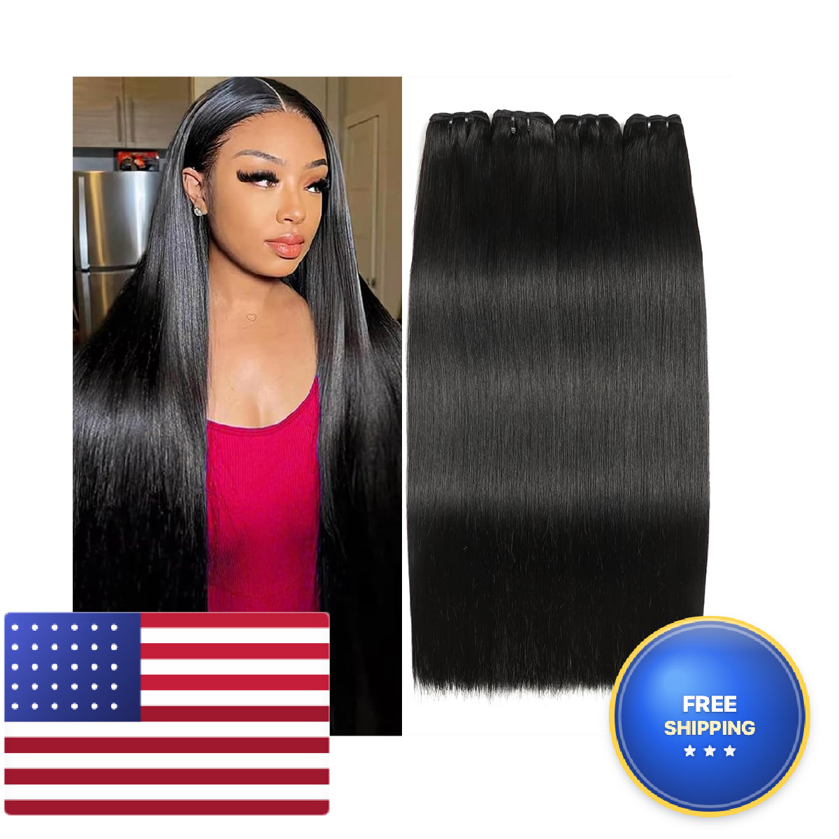 Ficony Human Hair Bundles 10 12 14 16 Inch Bundles Human Hair 100 Unprocessed