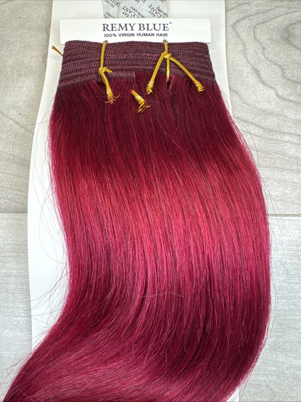 Kara Remy Blue 100% Virgin Human Hair Extensions Weave Burgundy 12″ Professional