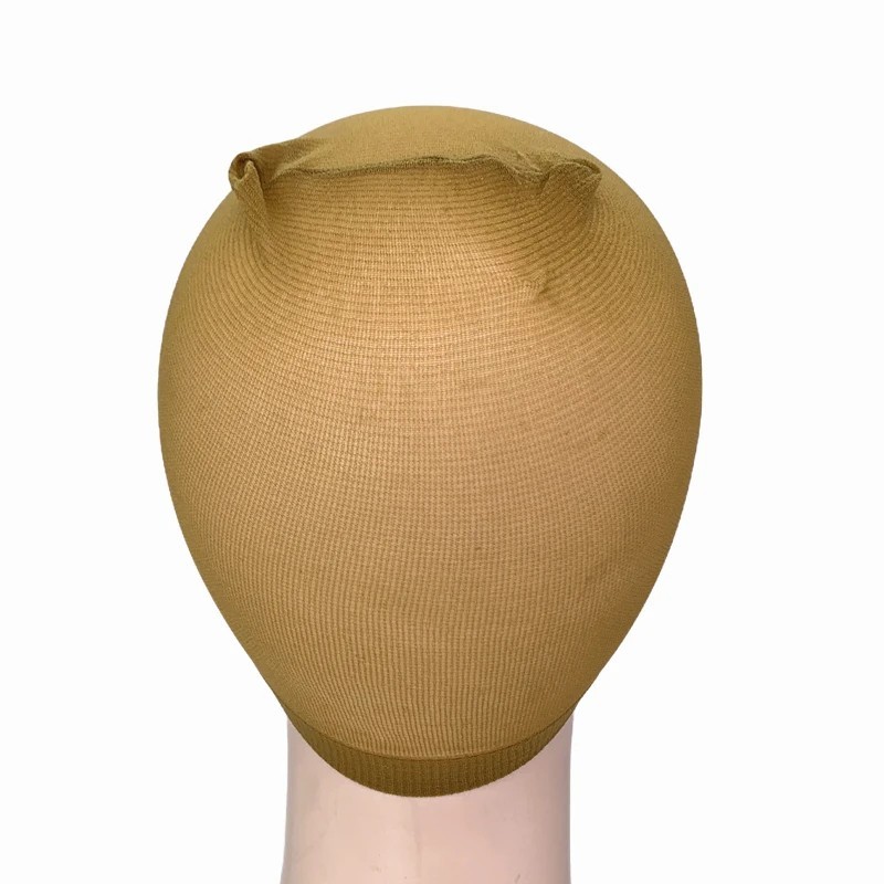 2pcs Wig Cap Mesh Dome Hair Net Stretch Invisible Stocking Cap Black Brown Beige
