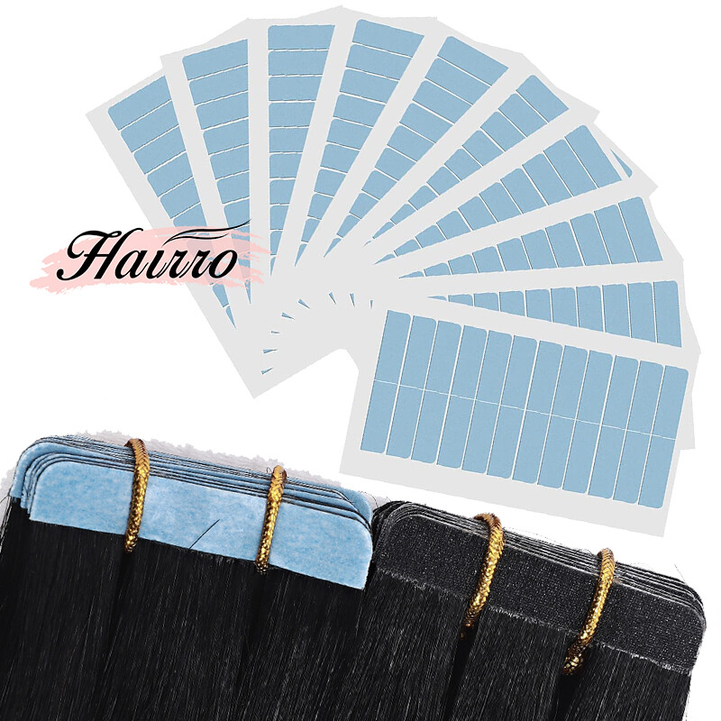 Replacement Tape Tabs for Tape In Hair Extensions Double Sided Glue 4cm x 0.8cm