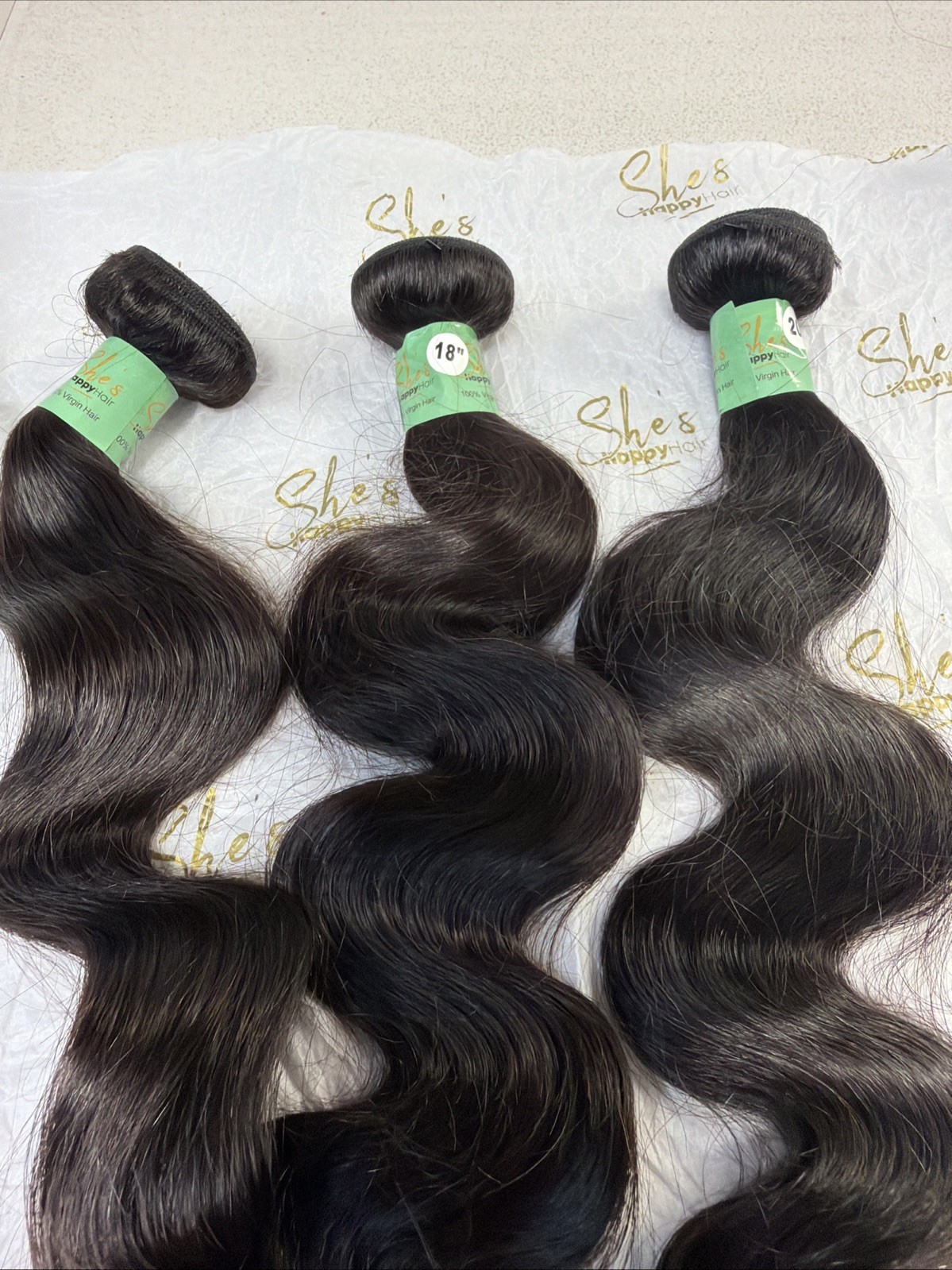 Malaysian Raw Human Hair SHES HAPPY HAIR 16,18,20in