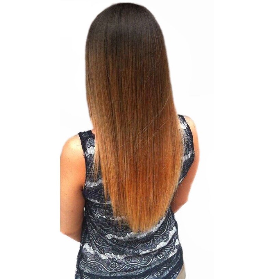 Straight Sew In Hair Weave Extension 100 Human Brown/Copper #4/30 One Ali Bundle