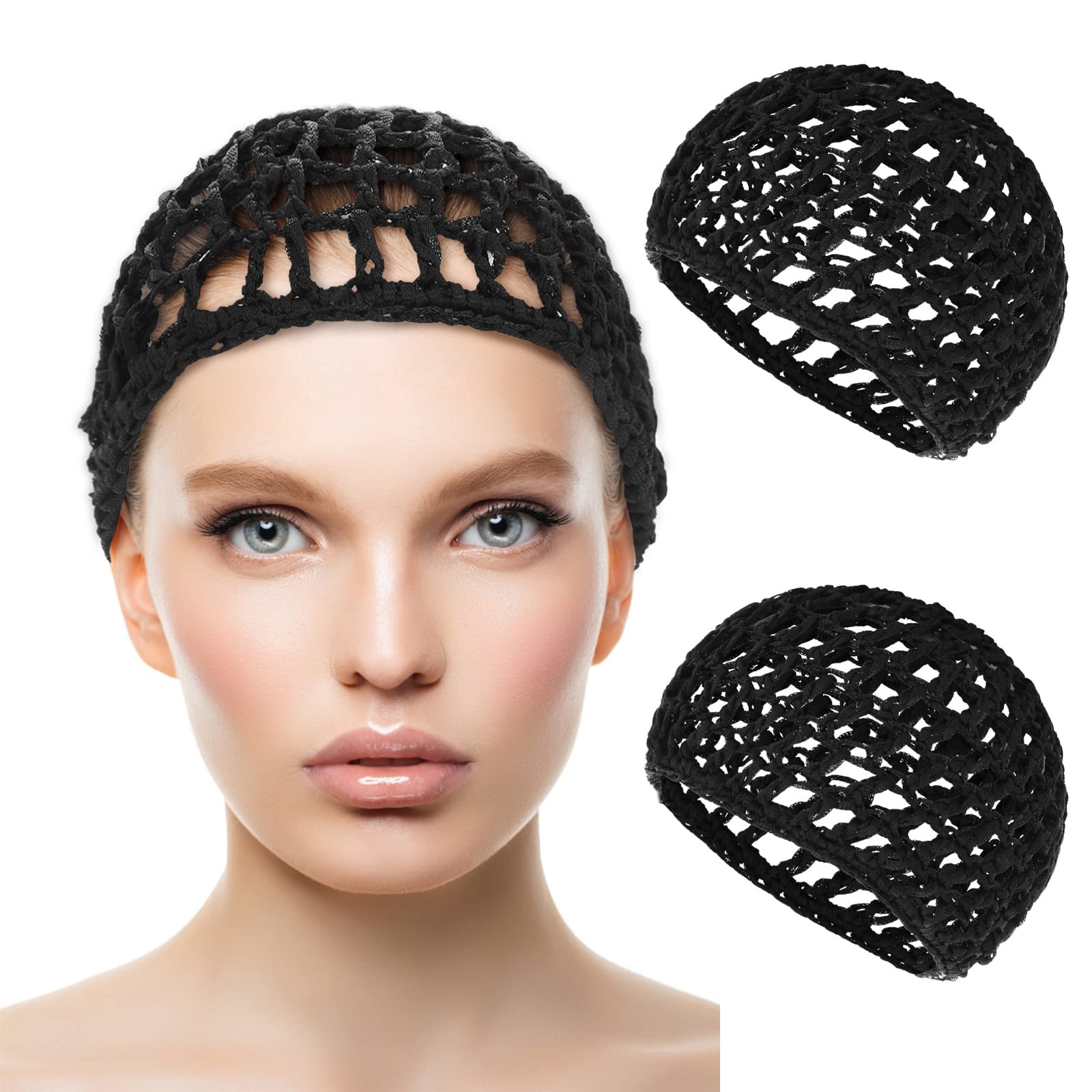 Gorro de malla de ganchillo para el cabello, gorro dormir, cubierta ducha adorno