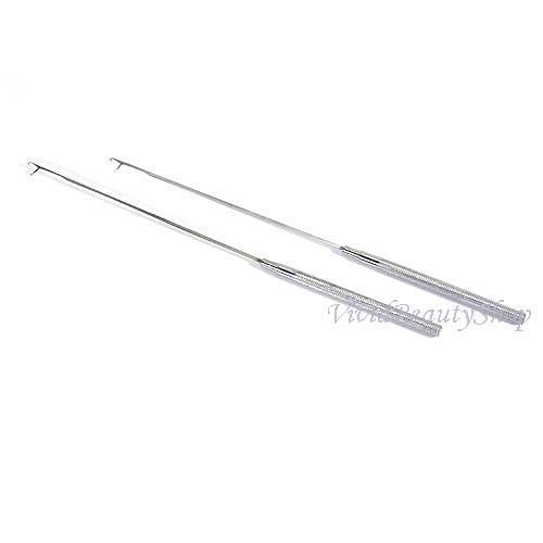 2pc Extra Long Pulling Needle for Micro Rings Beads Feather Human Hair Extension