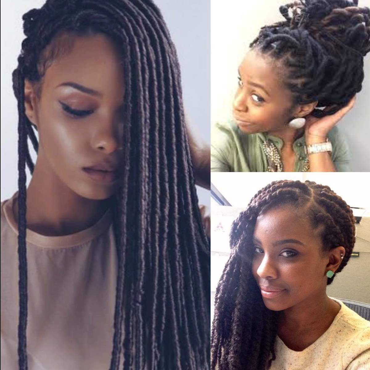 8Pcs Brazilian Yarn Wool Hair Arylic Yarn for Hair Crochet Braid Twist Warps